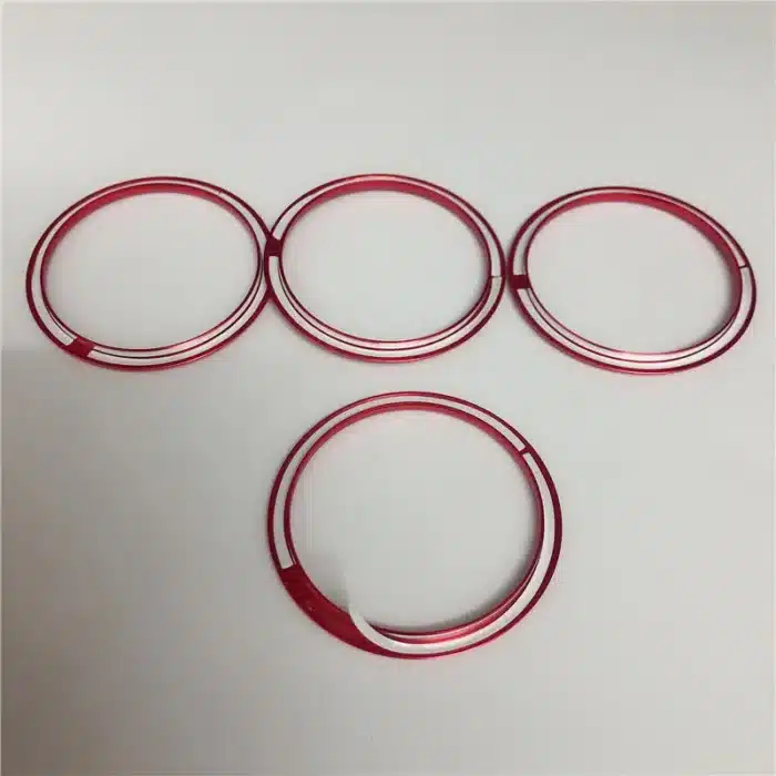 Accessoires de voiture 4 pièces/ensemble pour Audi A1 2010 – 2017, autocollant de sortie d'air en alliage d'aluminium/panneau de bord, anneau de décoration de sortie d'air 15