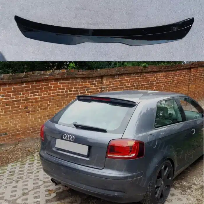 Pièce d'auto pour Audi A3 Sportback 8P SPOILER d'aile Facelift 2004-2013 ABS plastique brillant noir SPOILER d'aile de voiture A3 hayon 10
